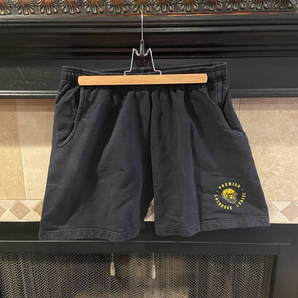 Premier Lacrosse League Black and Yellow sweat Shorts